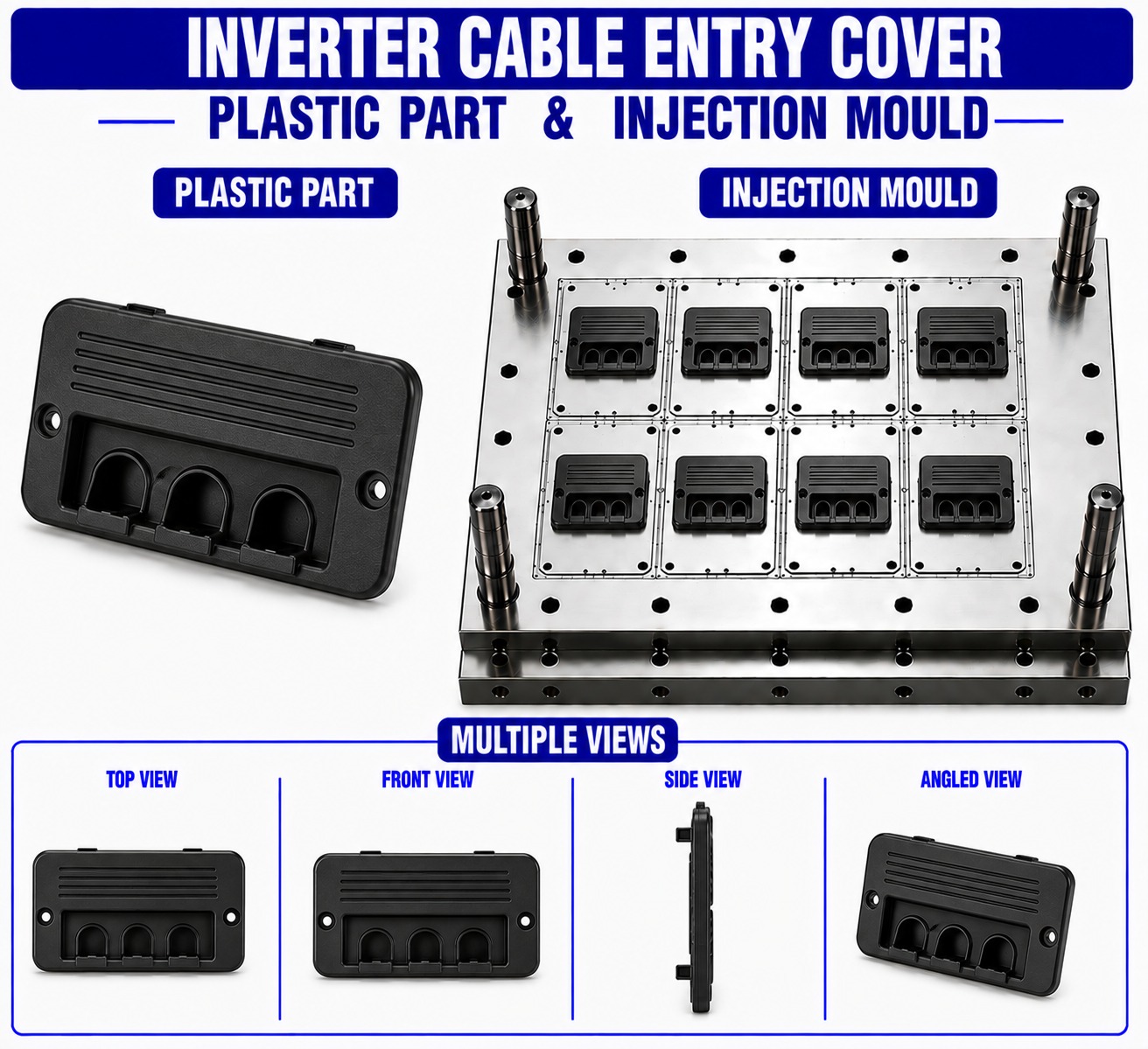 Inverter Plastic Cable Entry Cover Mould and Moulding Service